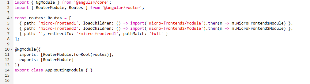 4. Set up Angular Router - micro-frontend