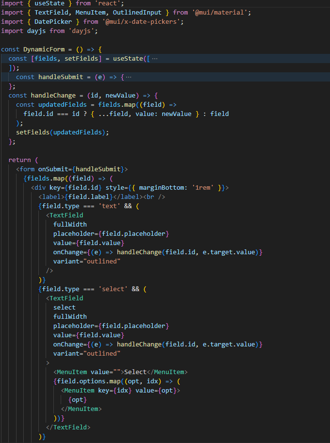 4.1 Using the Dynamic Form Component - dynamic forms