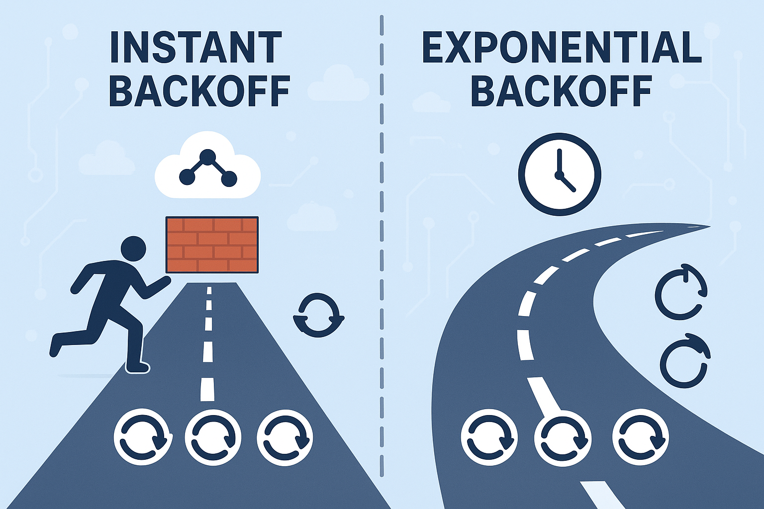 understanding instant backoff vs exponential backoff