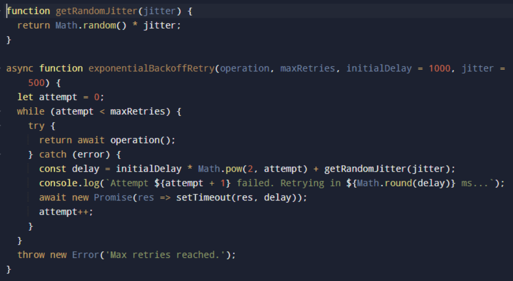 get random jitter - instant backoff,exponential backoff