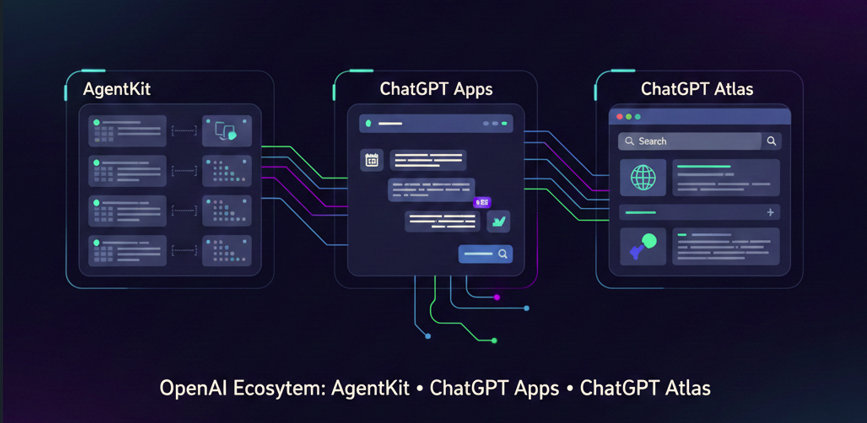 OpenAI's Triple Revolution: AgentKit, ChatGPT Apps, and Atlas Browser Transform AI Development