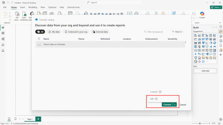 power bi desktop direct lake edit - DirectLake