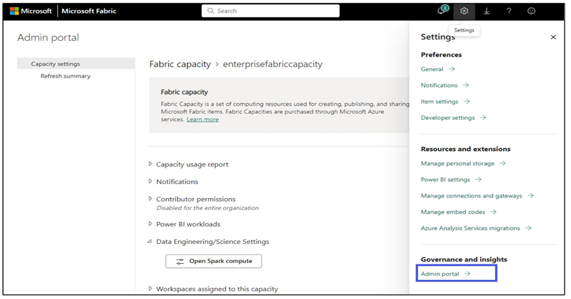 4th Img Fabric Setup - microsoft fabric